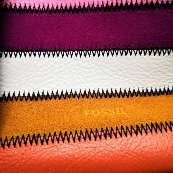 Brand New Fossil Megan Patchwork Mini Leather Backpack - Picture 9 of 10